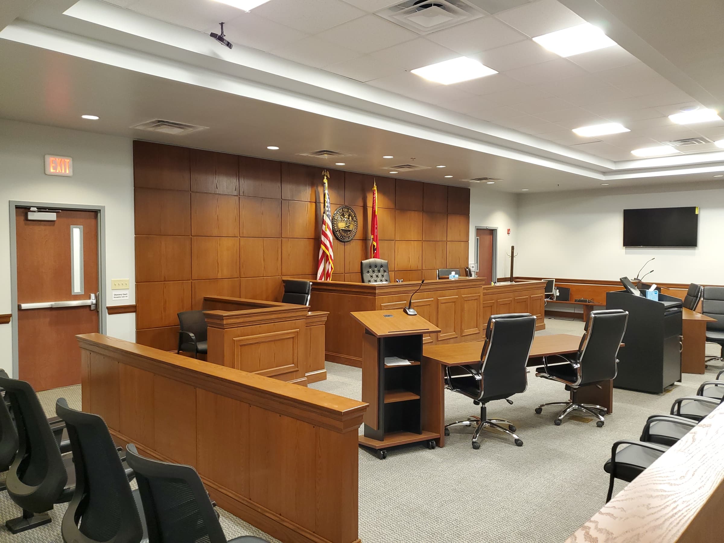 Bedford County courtroom interior